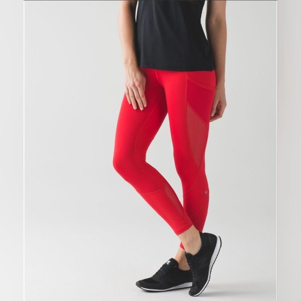 ✨️💲⬇️ Lululemon 6 Fast as Light 25" tight workout leggings side pockets Hi Rise